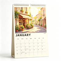 Calendrier de bureau au design nouveau, impression personnalisée sur papier avec reliure spirale, services d'impression personnalisés
