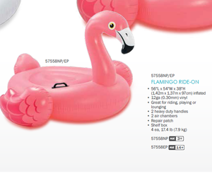 <span class=keywords><strong>INTEX</strong></span> 57558 Flotteur gonflable géant pour piscine, plage, extérieur, rose, équipement de jeu aquatique gonflable, flotteur de piscine flamant rose - Product Image 4