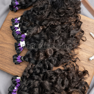 Extensions de cheveux Remy de temple d'Inde du Sud, dentelle HD, longueurs étirées de 8 à 30 pouces, lots de cheveux humains bruts - Product Image 2