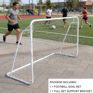 Portería <span class=keywords><strong>de</strong></span> Fútbol Portátil <span class=keywords><strong>de</strong></span> 213 cm, Marco <span class=keywords><strong>de</strong></span> Hierro, Red <span class=keywords><strong>de</strong></span> PE, para Entrenamiento y Partidos Juveniles - Product Image 1