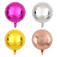 Ballons en aluminium 18 pouces forme ronde multicolore feuille Mylar ballons gonflable hélium ballons promotionnels fournitures
