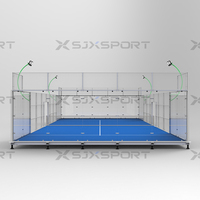 Terrain de padel mobile avec système de base amovible, terrain de padel portable extérieur pour projet de club