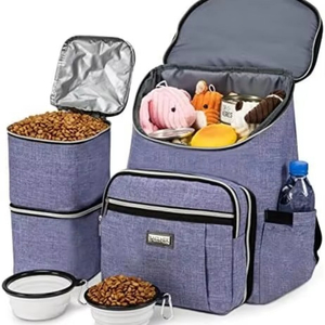 Muestra gratuita de bolsa de viaje para perros, mochila organizadora aprobada por aerolíneas con bolsillos multifuncionales, juego de accesorios de 25L - Product Image 1