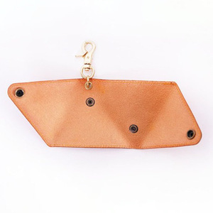 Custom-made triangular leather <b>coin</b> <b>purse</b>, Japanese-style minimalist <b>coin</b> <b>purse</b> keychain, creative snap <b>coin</b> bag. - Product Image 4