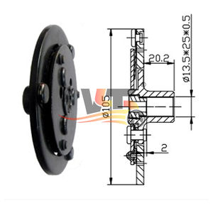 Cubo de embrague de compresor de CA automático de para piezas de repuesto de CA de <span class=keywords><strong>Iveco</strong></span> - Product Image 1