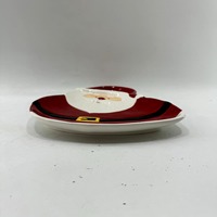 Assiette à dîner en porcelaine peinte à la main du père Noël de conception nordique moderne ensemble d'assiettes de chargeur pour l'école à la maison ou le prix de fête
