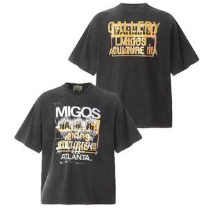 Camiseta de manga corta GALLERYt con estampado de exhibición de autos lavados, diseño holgado y retro, moda de verano unisex - Product Image 2