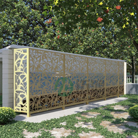 Paravent décoratif moderne en métal découpé au laser en forme de branche d'arbre pour jardin, clôture de terrasse, séparation de terrains, taille personnalisable