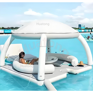 Carpa Flotante Inflable en Oferta, <span class=keywords><strong>Isla</strong></span> Flotante con Toldo, Bar Flotante Inflable para <span class=keywords><strong>Alquiler</strong></span> en Terrazas - Product Image 5