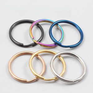 304 thép không gỉ Rose Gold chia Vòng Keychain phụ kiện <span class=keywords><strong>15mm</strong></span> 16mm 25mm 28mm 30mm vàng Keychain chia <span class=keywords><strong>Keyring</strong></span> O Ring - Product Image 6