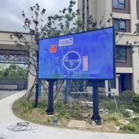 Kiosque d'affichage LED extérieur IP65 sur pied pour la location, panneau d'information intelligent 8K HDR10+ pour la publicité communautaire et les services publics