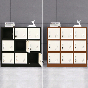 Zoxin Armoire de vestiaire en métal durable Serrures électroniques/clés/codes Conception à 9 portes pour les fournitures d'uniformes <span class=keywords><strong>du</strong></span> personnel de l'hôtel - Product Image 3