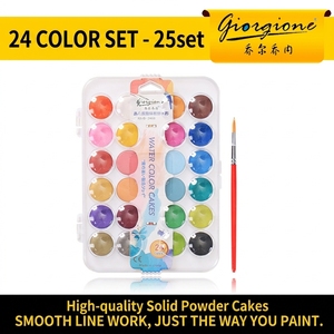 <span class=keywords><strong>Set</strong></span> di Colori ad Acquerello Solidi Giorgione 12/16/24/28/36/48 Colori per Carta con Scatola in Plastica e Pennello in Nylon Gratuito - Product Image 4