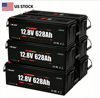 Livraison rapide depuis les États-Unis - Batterie LiFePO4 12V 628Ah - Plus de 4000 cycles - Pour bateaux marins, systèmes solaires hors réseau