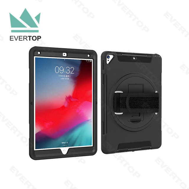 TS-TC01 for iPad 2020 Three Layer Drop Protection Case with 360 Rotating Stand Hand Strap Screen Protector for Samsung Galaxy