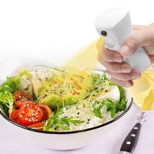 Botella de vidrio con pulverizador de aceite de oliva de plástico de 200 ml, pulverizador de aceite de oliva blanco para ensaladas, barbacoa, cocina y repostería. - Product Image 2