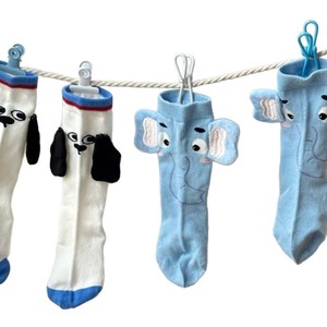 Детские носки унисекс с 3D-принтом милых слонов и щенков, уникальный, необычный, модный мультяшный дизайн, носки с индивидуальным логотипом - Product Image 5