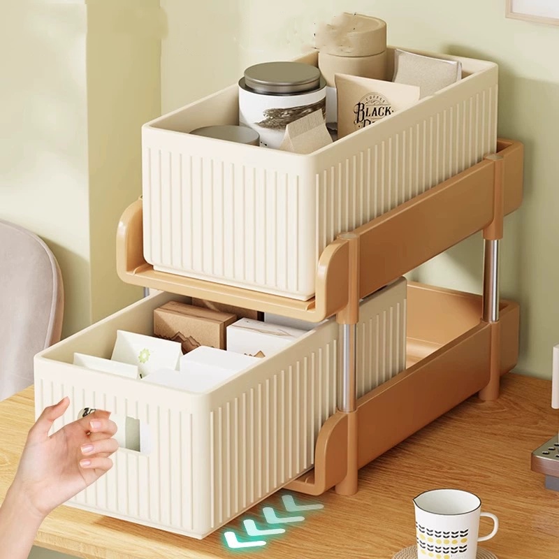 OWNSWING Space Saving Utility Cart Multipurpose Magazines Books Snacks Organizers for Home Plastic Table Organizer