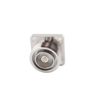 Conector Hembra Impermeable 7/16 Din L29 con Montaje de Brida Cuadrada de 32 mm y Orificio Interior M4 para Equipos de Comunicaciones Móviles