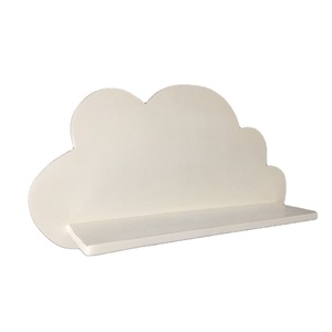 Scaffale da parete in MDF per asilo nido per bambini scaffali a <span class=keywords><strong>nuvola</strong></span> in legno bianco vassoio galleggiante a prezzi accessibili scaffali per libri da vivaio scaffale a parete <span class=keywords><strong>nuvola</strong></span> - Product Image 2