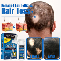 Lot de Sérums Capillaires à 5% de Biotine pour la Croissance des Cheveux et le Traitement de la Chute de Cheveux, 60ml – Huile de Croissance Capillaire pour une Pousse Rapide des Cheveux