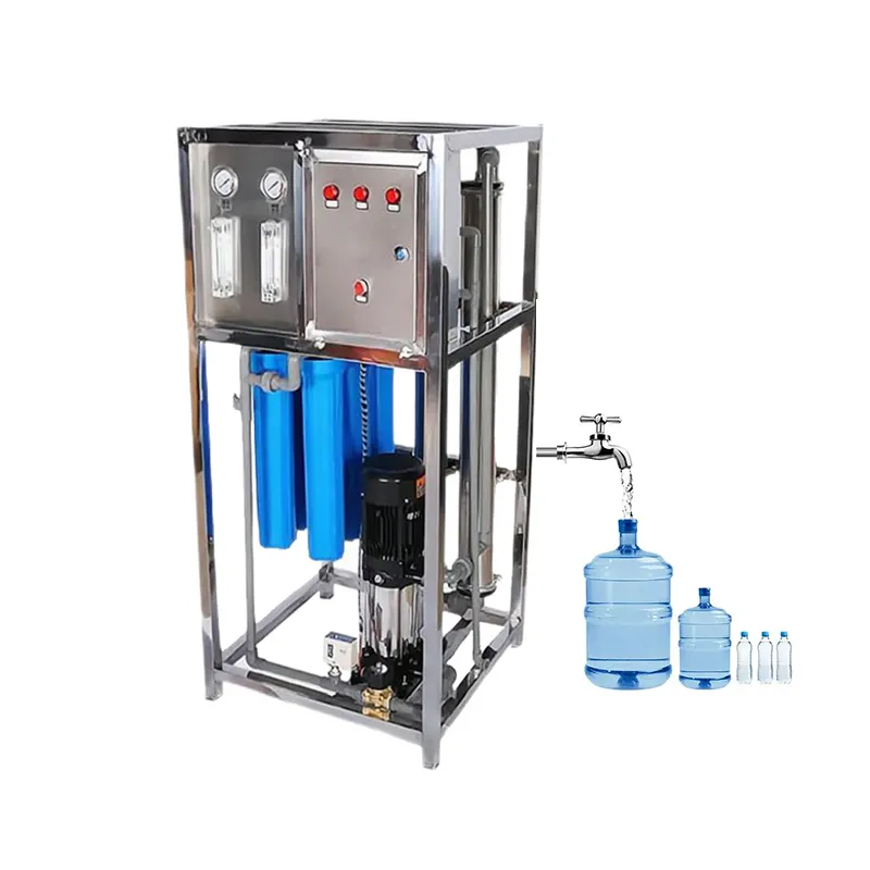 معدات ماكينات معالجة المياه 500LPH ، آلة معالجة المياه القلوية التجارية