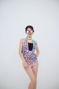 Costume de danse LED Sexy pour femmes justaucorps de <span class=keywords><strong>Robot</strong></span> lumineux pour salle de bal Performance discothèque fête événement spectacle Costume de <span class=keywords><strong>Robot</strong></span> adulte - Product Image 2