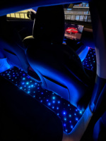 Kit LED Starlight, tapis de sol pour voiture, tapis avant et arrière pour Tesla Model 3 et BYD Kicks, en PVC et nylon