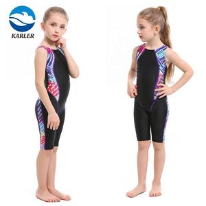 A prova di acqua bella bambina per bambini Bikini costume intero da bagno da competizione - Product Image 3