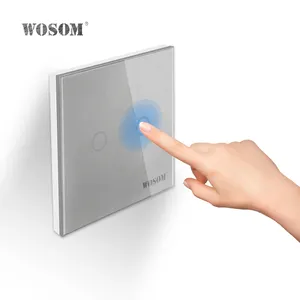 2 Gang 1 Way 220v Wall Touch Light Switch Wall Power Sensor Smart Wall Touch Switch Smart Home Appliances