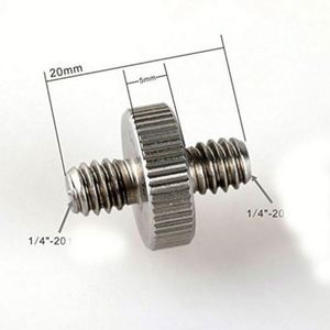 Adaptador de rosca doble macho de 1/4'' a 1/4'' o 3/8'' compatible con trípode, accesorios metálicos para cámara - Product Image 4