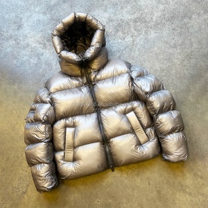Factory Custom Puffer <b>Jacket</b> Blank Color Winter <b>Warm</b> Men Hooded <b>Jacket</b> High Quality <b>Waterproof</b> Lightweight Men's Down <b>Jackets</b> - Product Image 1