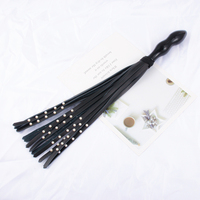 Nuevo consolador de vidrio Anal Plug látigo de cuero para parejas SM Flogger Slave Butt Anal Bead Queen Whip