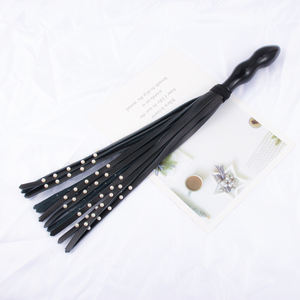 Nuovo vetro Dildo anale Plug in pelle frusta per coppie SM Flogger schiavo culo anale perline regina frusta - Product Image 5