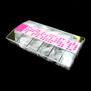 500 <span class=keywords><strong>Uñas</strong></span> Postizas Francesas Tipo Ataúd, <span class=keywords><strong>Uñas</strong></span> Artificiales Transparentes de Cobertura Completa - Product Image 6