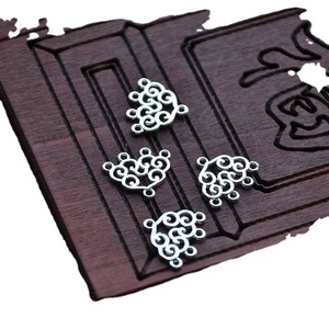 Colgante de nube auspiciosa de cobre puro, 14mm, chapado en oro y plata para hacer collares, joyería, componente DIY - Product Image 5