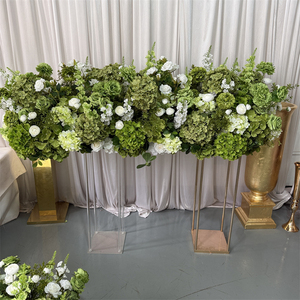 IFG Best Seller Lush 5ft White Green Flower Runner Centerpiece for Wedding Party Decor - Product Image 1