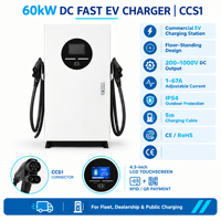 Borne de Recharge Rapide DC CCS1 120kW 80kW 60kW sur Pied pour Véhicules Électriques, Homologuée UL Amérique du Nord, OCPP 1.6J, RFID, Double Connecteur SAE J1772