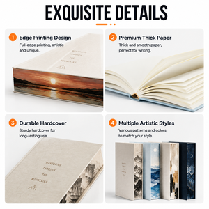 Hardcover Custom Edge Printing <b>Notebook</b> Journal Matte Cover <b>Thick</b> Paper Ribbon Marker Personalized for Office Business Promotion - Product Image 2