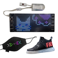 Mini Letrero LED Recargable con Bluetooth, Pantalla de Mensajes, Control por Aplicación, Programable, Panel de Matriz Personalizado, Insignia, Mochila, SDK, Pantalla de Texto