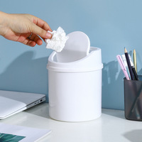 Mini poubelle à rabat de bureau en ligne Offre Spéciale, petit panier en papier créatif, bureau dortoir avec couvercle, seau de rangement