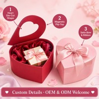 Boîte personnalisée en forme de cœur avec couvercle magnétique à nœud, emballage Bowcore rouge tomate rose floral, vente en gros d'usine OEM