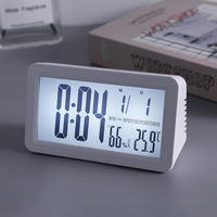 Jam tangan Digital LCD, arloji meja pabrik elektronik Digital LCD, jam tangan pewaktu tidur siang, menunda, tanggal, Kelembaban Suhu