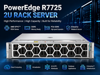 Serveur en rack 2U R7725 avec processeur AMD EPYC 9005, mémoire DDR5 ECC, PCIe Gen5, serveur de centre de données cloud AI