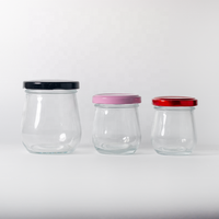 50g Mini petit rond clair maison décorative pot de nourriture bouteille en verre nid d'oiseau bouteille avec couvercle à vis