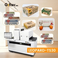 Imprimante numérique multicolore CMYK à passage unique trois faces Giftec Leopard-TS30 pour boîtes à œufs, boîtes à pizza en carton