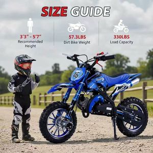 Moto tout-terrain pour enfants 49cc Yaztor, moto à essence 2 temps, démarrage manuel, 25 MPH, pour garçons et filles de 8 à 13 ans, entrepôt USA, sans MOQ - Product Image 2