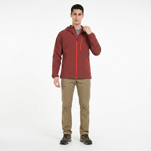 Custom Outdoor Sports Men's Breathable <b>Canvas</b> Soft Shell Jacket with Adjustable Hood Hem Waterproof High Quality Vintage Design - Product Image 1
