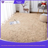 Tapis en soie et laine transfrontalier, moelleux, à poils longs, doux et esthétique, pour salon, chambre à coucher, chambre d'enfant, salle de jeux, de qualité supérieure