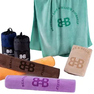 High quality Cheap custom logo microfiber Sports golf fitness outdoor Sweat towel good absorbent quick drying microfiber towel